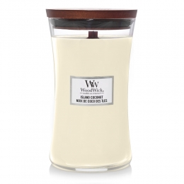 WoodWickGeurkaarsLargeIslandCoconut611gr