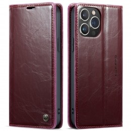 CaseMe-TelefoonhoesjegeschiktvoorAppleiPhone14Pro-FlipWalletCase-Rood