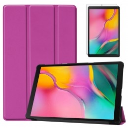 SamsungGalaxyTabA1012019hoes-Tri-FoldBookCaseScreenprotector-Paars