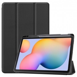 SamsungGalaxyTabS6Litehoes-Tri-FoldBookCasemetStylusPenhouder-Zwart