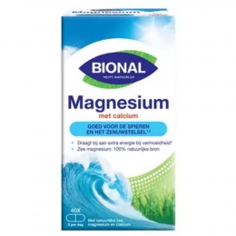 GratisVerzendingBionalNatuurlijkZeeMagnesiummetCalcium40capsules