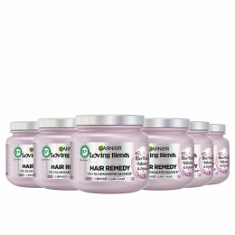 6xGarnierLovingBlendsRiceWaterHaarmasker340ml