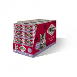 24xVoskesKattenvoerNatTonijnmetZeebaars85gr