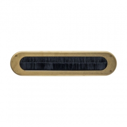IntersteelTochtweringovaal340x80mm-PVDmessinggetrommeld