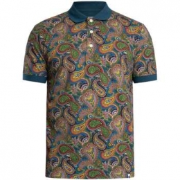 PoloShirtKorteMouwPrettyGreenHousePaisleyPoloshirt