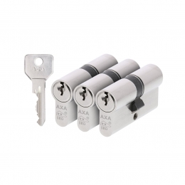 AXAAXASecuritySKGdubbeleveiligheidscilindergelijksluitend3x30-30mm-vernikkeld
