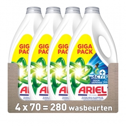 4xArielVloeibaarWasmiddelActieveOdorDefense70Wasbeurten315liter
