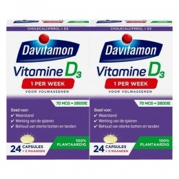 GratisVerzending2xDavitamonVitamineDVegan1PerWeek24capsules