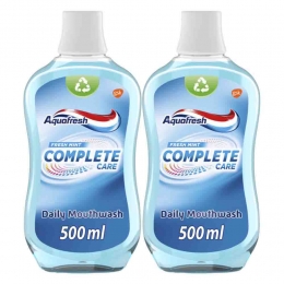 2xAquafreshMondwaterCompleteCareFreshMint500ml