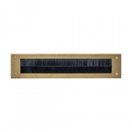 IntersteelTochtweringrechthoek340x76mm-PVDmessinggetrommeld