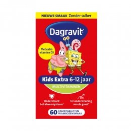 GratisVerzendingDagravitMultivitamineKidsExtra6-12JaarSpongebob60kauwtabletten