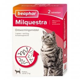 BeapharMilquestraOntwormingTablettenKat2-12kg2tabletten