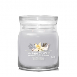 YankeeCandleGeurkaarsMediumJarSmokedVanillaCashmereSignature368gr