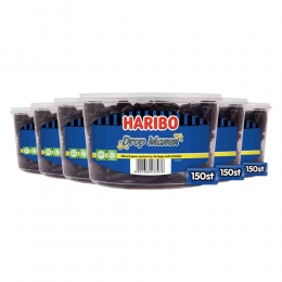 6xHariboDropManen150stuks