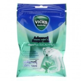 3xVicksAdemvrijEucalyptusSuikervrij72gr