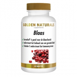 GratisVerzendingGoldenNaturalsBlaasVegan60tabletten
