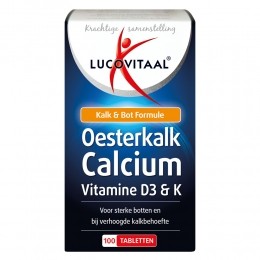 GratisVerzending3xLucovitaalOesterkalkCalciumVitamineD3K100tabletten