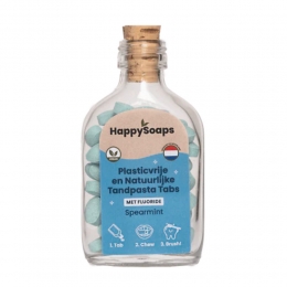 HappySoapsTandpastaTabsmetFluorideSpearmint130gr