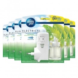 6xAmbiPurElektrischeGeurverspreiders1compartimentStarterkitNavullingMorningDew20ml