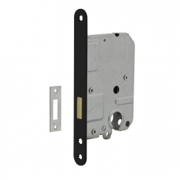 Intersteelcilinderkastslot55mmmetzwartevoorplaat20x175mm