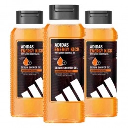 3xAdidasShowerGelActiveSkinMindEnergyKickM250ml