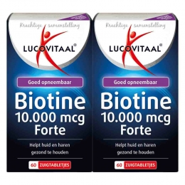 GratisVerzending2xLucovitaalBiotine10000mcgForte60zuigtabletten