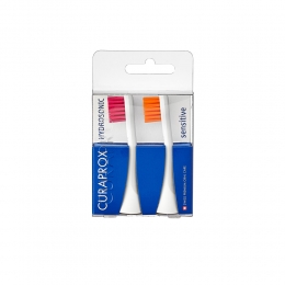 CuraproxHydrosonicOpzetborstelSensitiveDuoMagentaOranje2stuks