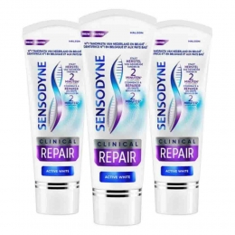 3xSensodyneTandpastaClinicalRepairActiveWhite75ml