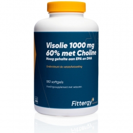 GratisVerzendingFittergySupplementsVisolie1000mg60MetCholine180softgels