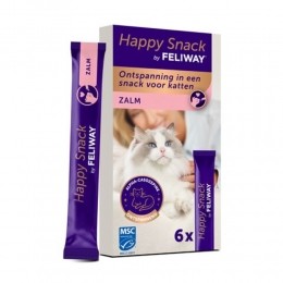 11xFeliwayKattensnackHappySnackZalm6x15gr