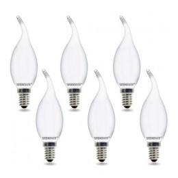 E14LEDFilamentKaarslampTip2WWarmWitDimbaarMat6-Pack