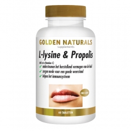 GratisVerzendingGoldenNaturalsL-lysinePropolisVegan60tabletten