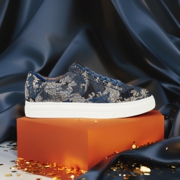 SilentBlueTsunamiSneakersLureaux-HandgemaakteNetteSchoenenVoorHeren