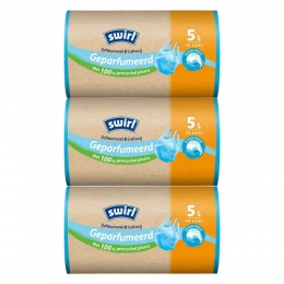 3xSwirlPedaalemmerzakkenGeparfumeerdOceanFresh5liter45stuks