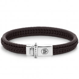 RebelandRoseRR-L0137-S-DualTwistedBrown-Armband