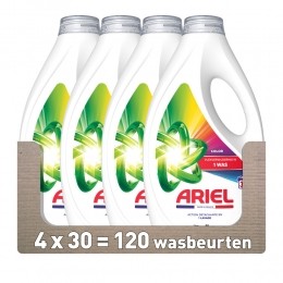4xArielVloeibaarWasmiddelColor30Wasbeurten1350ml