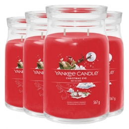 4xYankeeCandleGeurkaarsLargeJarChristmasEve567gr