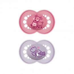 MAMFopspeenOriginalSilikon16mndRoze2stuks