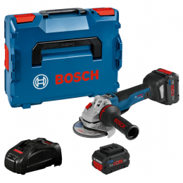 BoschGWS18V-10PSC18VLi-ionAccuHaakseSlijperSet2x55AhAccuInL-Boxx-125Mm-Koolborstelloos