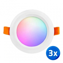 MilightRGBWWledinbouwspotdownlight6watt-voordeelsetvan3stuks