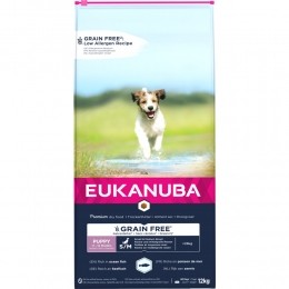 EukanubaPuppyGraanvrijSmall-MediumHondenvoerVis12kg