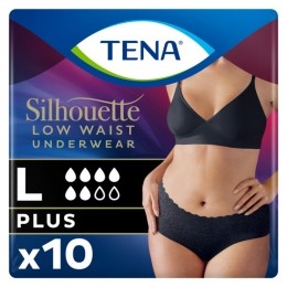 2xTENASilhouetteUnderwearLowWaistBlancPlusL10stuks
