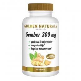 GratisVerzending2xGoldenNaturalsGember300mg90capsules
