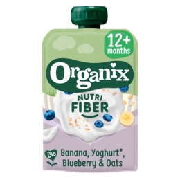 OrganixKnijpfruitNutriFiber12mBanaanBlauweBesYoghurt100gr