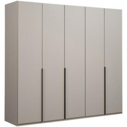 KledingkastMilaan5-deurs-kiezel-236x225x58cm-LeenBakker