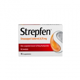 StrepfenSinaasappelSuikervrij16zuigtabletten
