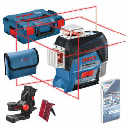 BoschGLL3-80CSOLO12VLi-IonAccuKruislijnlaserBodyInL-Boxx-Rood-30m