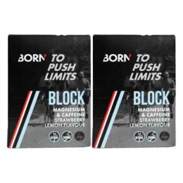 2xBornBlockMagnesiumCaffeineStrawberryLemon64gr