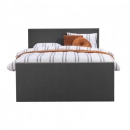 BoxspringmetvoetbordLivegaal-antraciet-160x200cm-rondepoot-LeenBakker