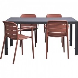 TuinsetSavoieNice-terracotta-5-delig-160cm-LeenBakker